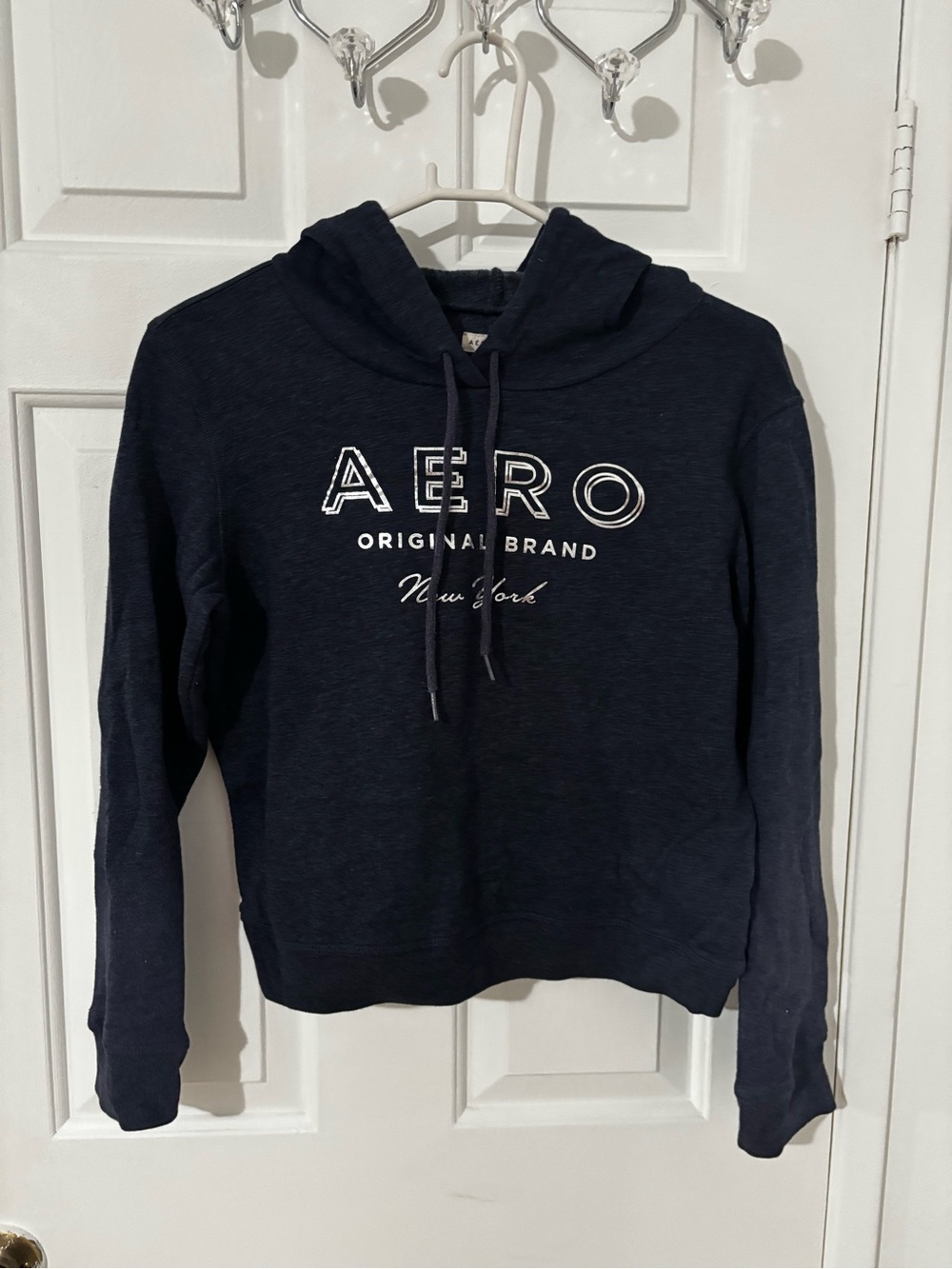 Aeropostale Navy Hoodie Sweatshirt - Women's Pullover